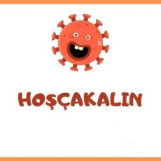 Eğlenceli Virüs İllüstrasyonu ve Hoşçakalın Mesajı