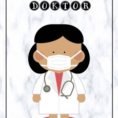 Eğitici İllüstrasyon: DOKTOR - Sağlık ve Meslek Tanıtımı