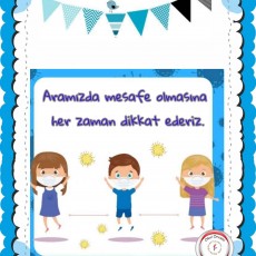 Çocuklarda Sosyal Mesafe ve Maske Kullanımı Eğitimi
