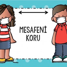 Mesafeni Koru: Çocuklarda Sosyal Mesafe Eğitimi İçin Grafik