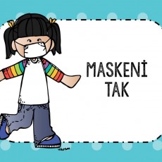 MASKENİ TAK - Eğitici Görsel: Maske Kullanımı