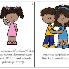 Çocuklar ve Sosyal Uzaktanlık Eğitimi: 14-15 Numara ile COVID-19 Önlemleri Hakkında Bilgilendirme