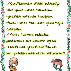 PANDEMİ VE OKUL: Maske Takmanın Önemi ve Gerekliliği