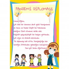 Pandemi Diploması - Çocuklara Özel Başarı Belgesi