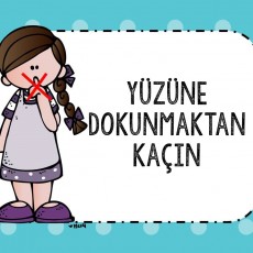 Yüzüne Dokunmaktan Kaçın Temalı Eğitsel Materyal