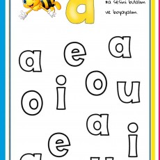 Ses Eğitimi - A Sesini Bulma ve Boyama Materyali (a, e, i, o, u)