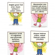 Bilmeceler 5 - Eğlenceli Bilgi Yarışı: Ayı, Muz, Şapka ve Yıldız Temalı Bilmeceler