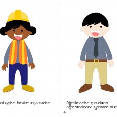 Eğitim Materyali: Meslekler ve İşlevleri - Öğretmen ve İnşaat İşçisi