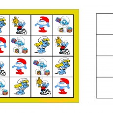 Çocuklar İçin Smurf Temalı Sudoku Çözümü (5)