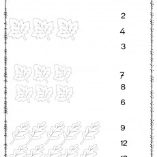 Yaprak Sayma ve Doğru Rakamı Seçme Etkinliği - 2, 3, 4, 6, 7, 8, 9, 10, 12