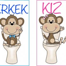 Eğitimsel Tuvalet Eğitimi: Erkek ve Kız Maymun Karakterleri