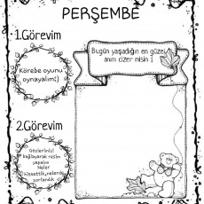 Perşembe Günlük Görevleri ve Anı Çizme Etkinliği
