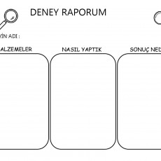 Deney Raporu Şablonu: Deney Adı, Malzemeler, Nasıl Yaptık, Sonuç Nedir?
