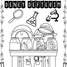 Deney Defterim - Bilim Deneyleri için Eğitici Boyama Sayfası