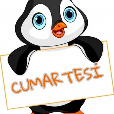 Penguen Karakteri ile CUMARTESİ Yazısı - Çocuklar için Eğitim Materyali