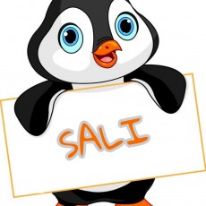Eğitici Penguen İllüstrasyonu: SALI Kelimesi