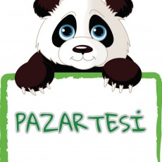 Panda Karakteri ile Eğlenceli Pazartesi Öğretimi