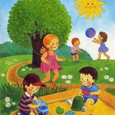 Çocuklar Oyun Oynarken: 4 çocuk, aşk, yaz, doğa