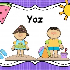 Yaz Ve Plaj Temalı Eğitim Materyali: Yaz Mevsimi