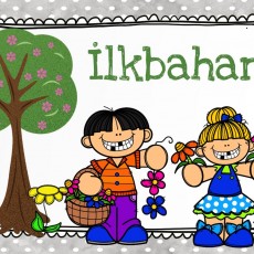 İlkbahar Temalı Eğitici Görsel - Çocuklar, Çiçekler ve Doğa