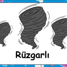 Rüzgarlı - Üç Tornado İllüstrasyonu