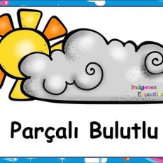Parçalı Bulutlu Hava Durumu Kartı - Eğitim Materyali