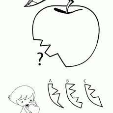 Çocuklar İçin Elma Deseni Bulmaca Etkinliği