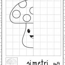 Simetri Eğitici Çizim Alıştırması - Mantar