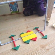 Geometric Shapes and Reflection in Mirrors: Teaching Basic Geometry Concepts with Colorful Shapes