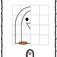 Simetri Eğitim Materyali - Penguen Çizimi