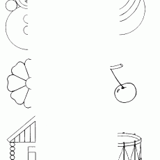 Çizimlerle Nesne Tanıma: Kış Temalı Aktiviteler ve Eğlenceli Oyunlar (1 Snowman, 1 Ball, 1 Flower, 1 Cherry, 1 House, 1 Drum)