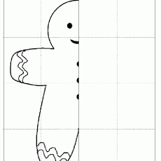 Gingerbread Man Coloring Activity - 1 Gingerbread Figure