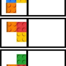 Lego Yapı Etkinliği - Renkli Bloklar ve Dörtgen Şekiller: Mavi, Sarı, Turuncu, Kırmızı, Yeşil - Eğitim Materyali
