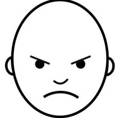 Basit Yüz İfadesi: Kızgın Emoji Çizimi
