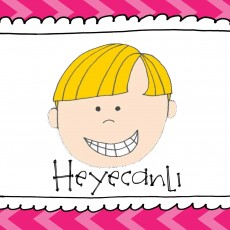 Çocuk Figürü ve Neşeli Mesaj - "Heyecanlı"