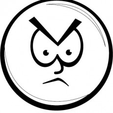 Emotional Expression Icon: Angry Face Symbol