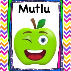 Mutlu Yeşil Elma Emoji Başlığı