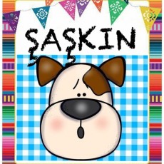Eğlenceli Çizgi Film Temalı Şaşkın Köpek İllüstrasyonu