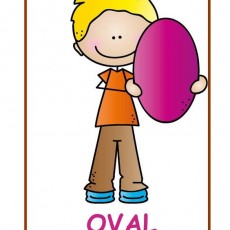 Çocuk ve Oval Şekil: Eğitici Görsel