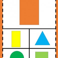 Geometric Shapes Learning Activity: Rectangle (1), Yellow Rectangle, Blue Triangle, Green Circle, Green Square