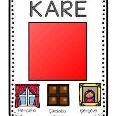 KARE - Geometri Öğretimi: Kare Şekli ve İlgili Nesneler (Pencere, Çikolata, Çerçeve)