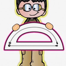 Çocuk Karakteri ile  Protractor Çizimi Eğitimi: 1 ve 2 Rakamları, Sesli ve Sessiz Harfler