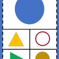Geometric Shapes: Circle, Triangle, and Oval Identification with Colors