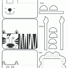 Hayvanların Yüzleri: Dog (4 - D, S, Z), Zebra (6 - Z, B, R), Lion (4 - L, N)