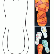 Ayakkabı Şablonları ve Tasarımları: Flip-Flop Sandalet Şekilleri