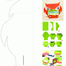 Pencil Owl Holder Craft Template and Instructions