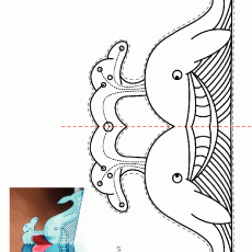 Çizim ve Kesim için İki Denizanası ve Balina Figürü - 2 Whale and Jellyfish Figures for Coloring and Cutting
