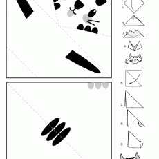 Origami Tarzı Kedi Yapımı ve Çizimi: 1 Kedi, 1 Şekil, 9 Adım