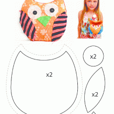 Sew Your Own Owl Pillow: DIY Craft Instructions with Patterns and Materials (x2 Owl Body, x2 Owl Eyes, x2 Owl Beaks)
