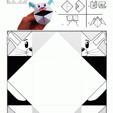 Origami Tavşan Yapılışı: 2D Eğitici Materyal ve Aşamaları